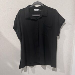 Black Calvin Klein Short Sleeve Blouse (Size W XL)